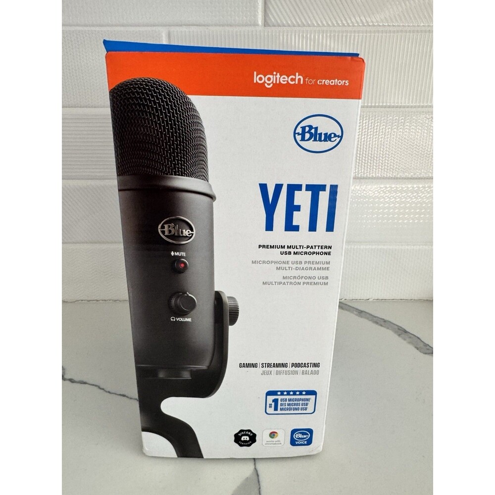 Logitech for Creators Blue Yeti USB Microphone (Blackout) BRAND NEW Streaming